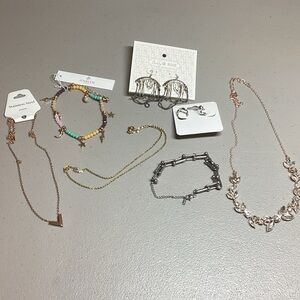 (Bundle # 6) Women’s Jewelry Bundle with Rose Gold Floral Necklace